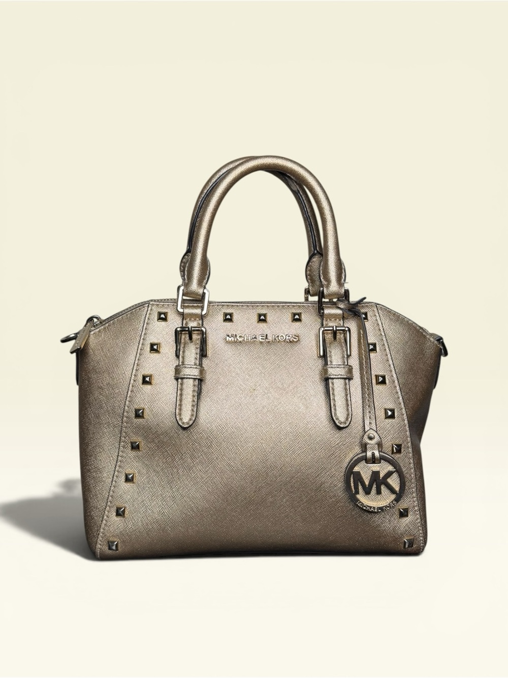 Michael Kors Gold Ciara Small Studded Bag